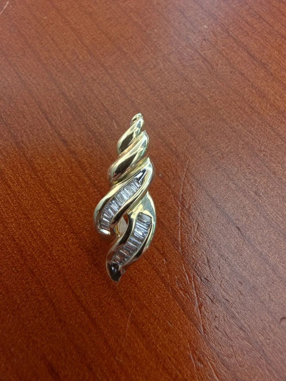 10k Diamond Baguette Post Earrings